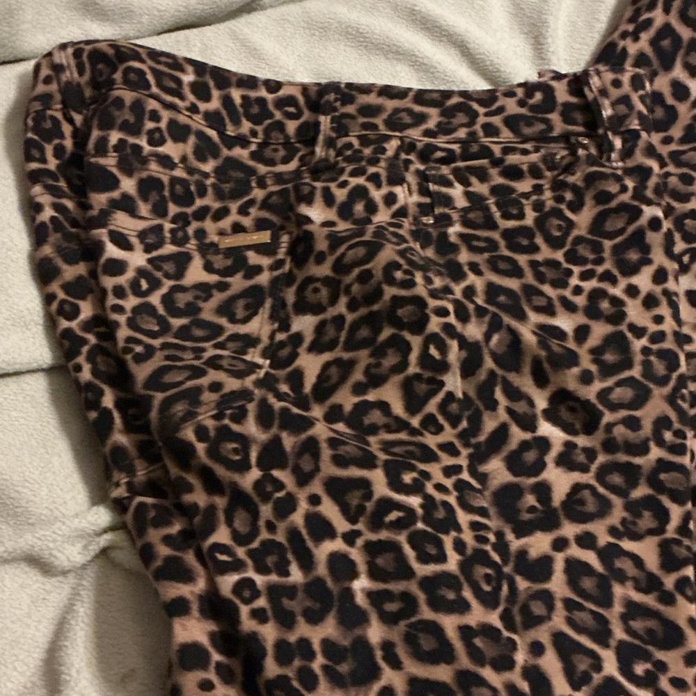 White House Black Market Animal Print Skinny Jeans